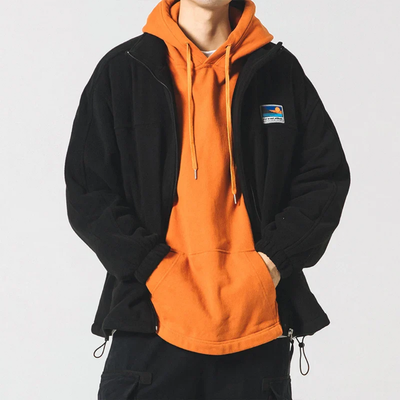 Herren Outdoor Zip Down Mock Neck Jacke | Warme