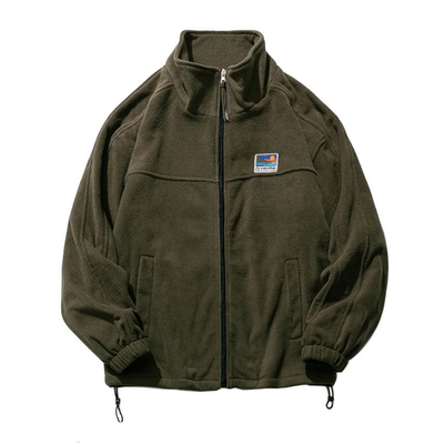 Herren Outdoor Zip Down Mock Neck Jacke | Warme