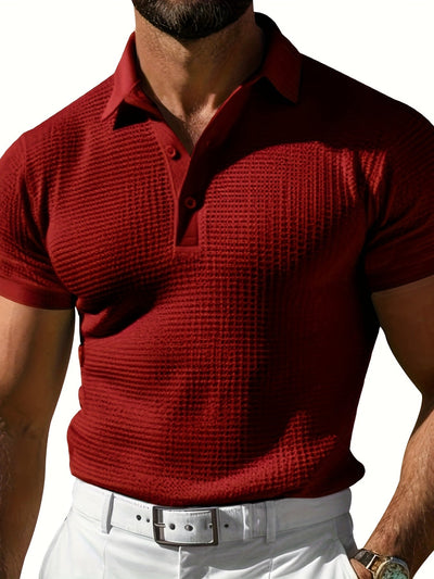 Xandro – Strukturiertes Kurzarm-Poloshirt