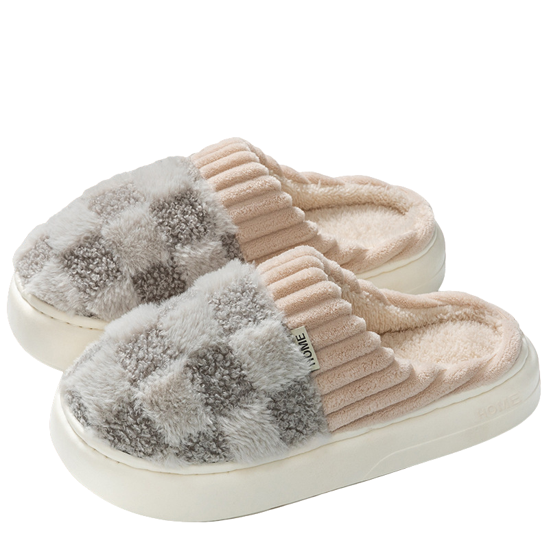 Unisex Kuschelige Hausschuhe | Kariertes Design