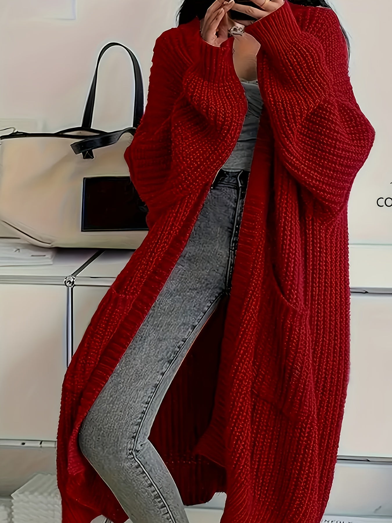 Abellie – Langer Strick-Cardigan