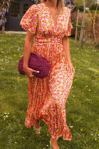 Xabrina – Maxikleid mit Empire-Taille und Blumenmuster