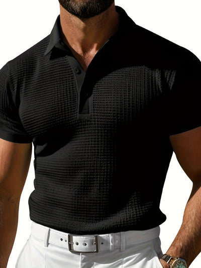 Xandro – Strukturiertes Kurzarm-Poloshirt
