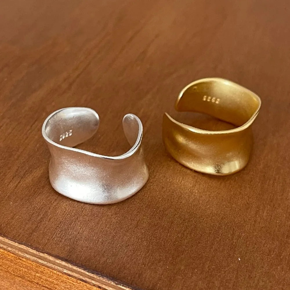 Boho Unregelmäßige Gold- &amp; Silberringe