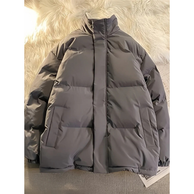 Herren Warme Mock Neck Puffer Jacke | Winter