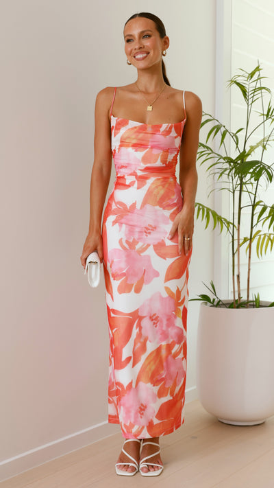 Ashley | Geblümtes Maxikleid 