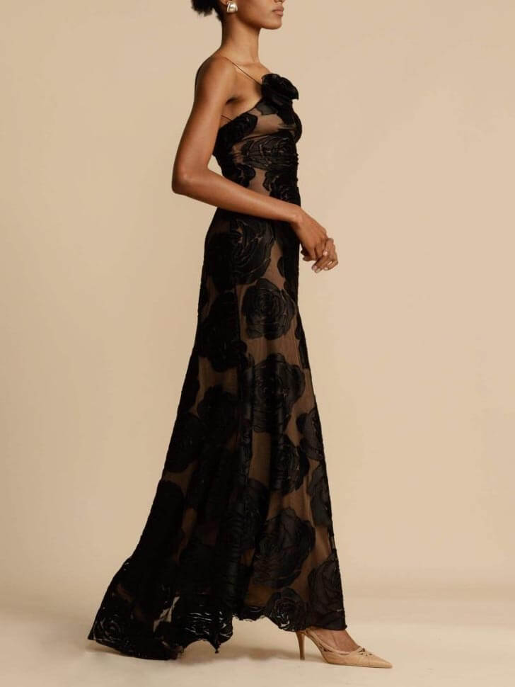 Hillevi – Transparentes Blumenkleid