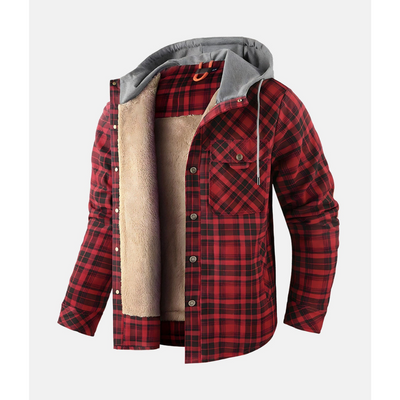 Herren Jacke Mit Karomuster Und Knöpfen | Winter