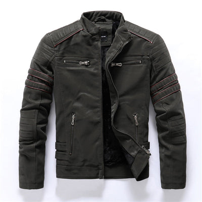 Premium Bikerjacke Für Herren | Reißverschluss