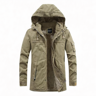 Stylische Winterjacke Mit Kapuze Für Herren | Warm