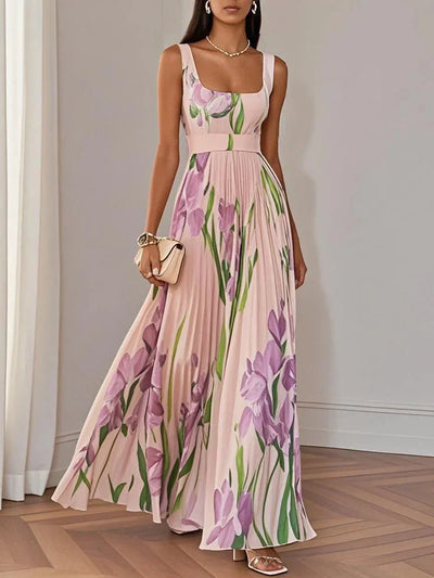 Liviana | Plissiertes Maxi-Kleid 