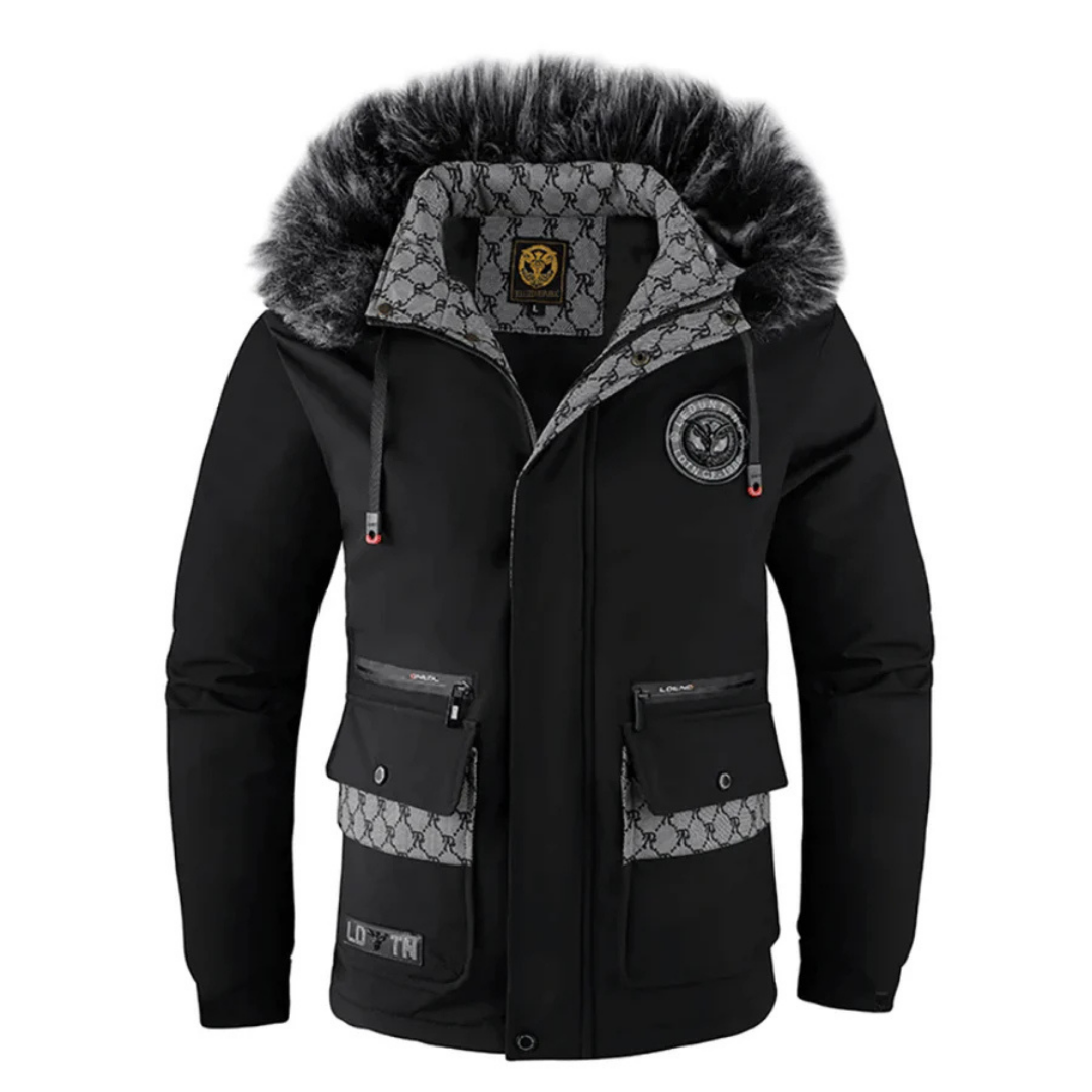 Herren Winter Kapuzen Parka Jacke | Warm