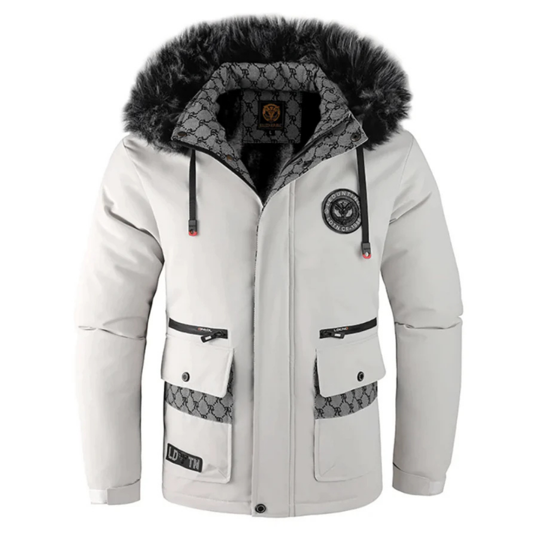 Herren Winter Kapuzen Parka Jacke | Warm