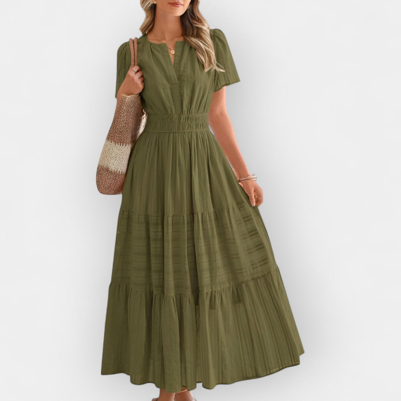 Kerstina – Smock Maxi Kleid