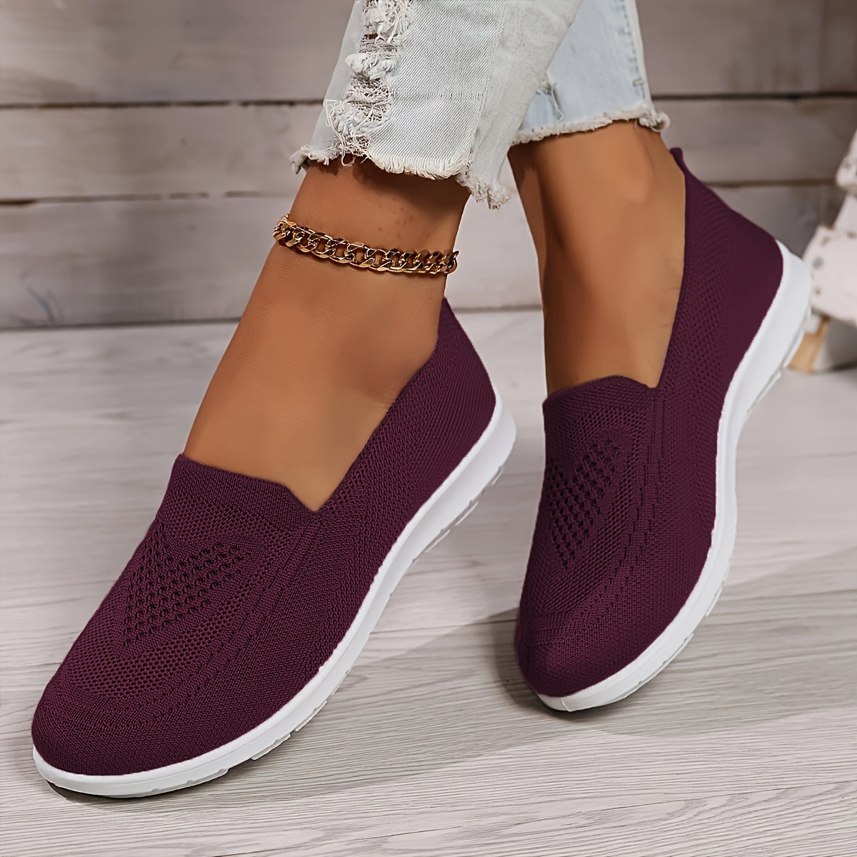 Evelyn – Atmungsaktive Slip-On Freizeitschuhe