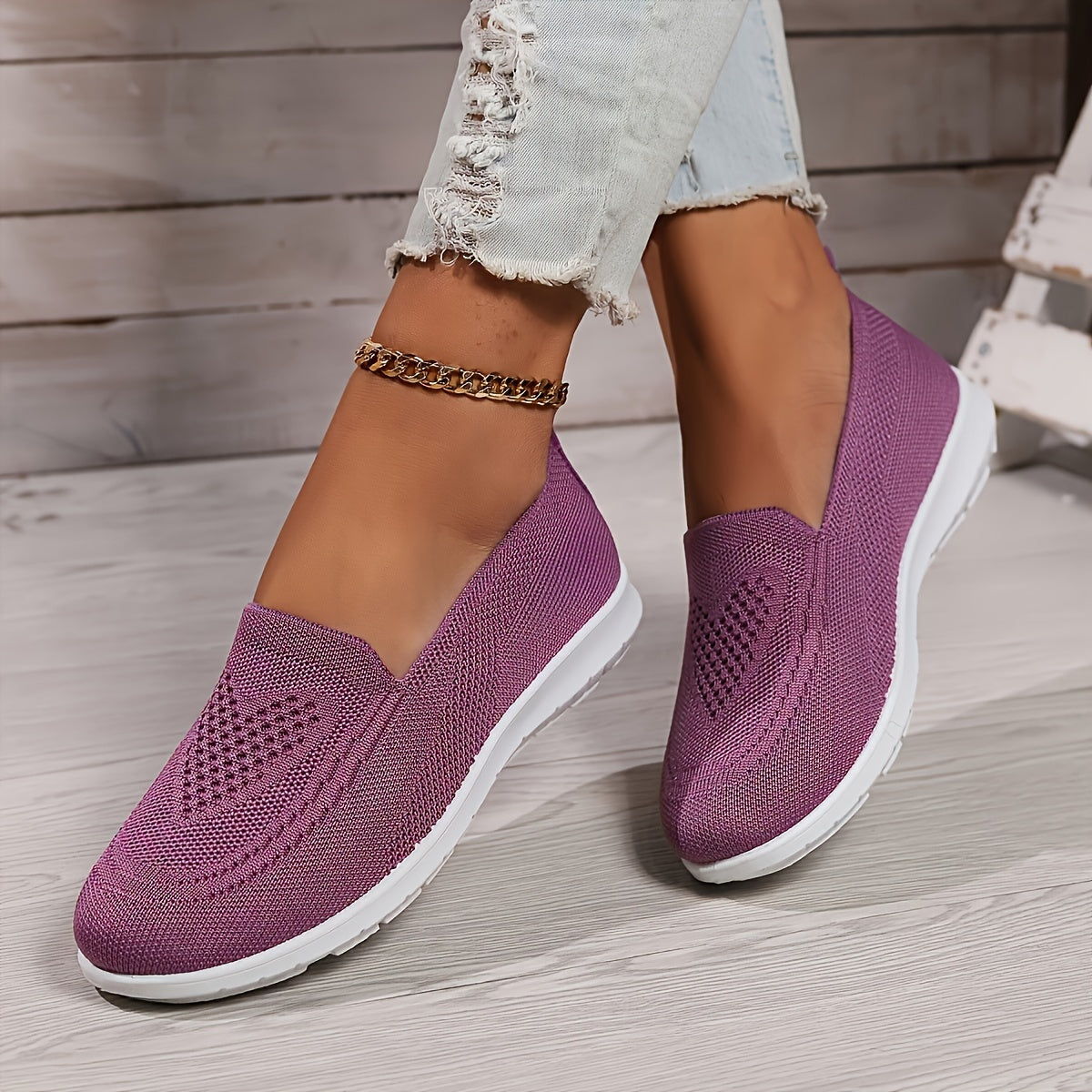 Evelyn – Atmungsaktive Slip-On Freizeitschuhe