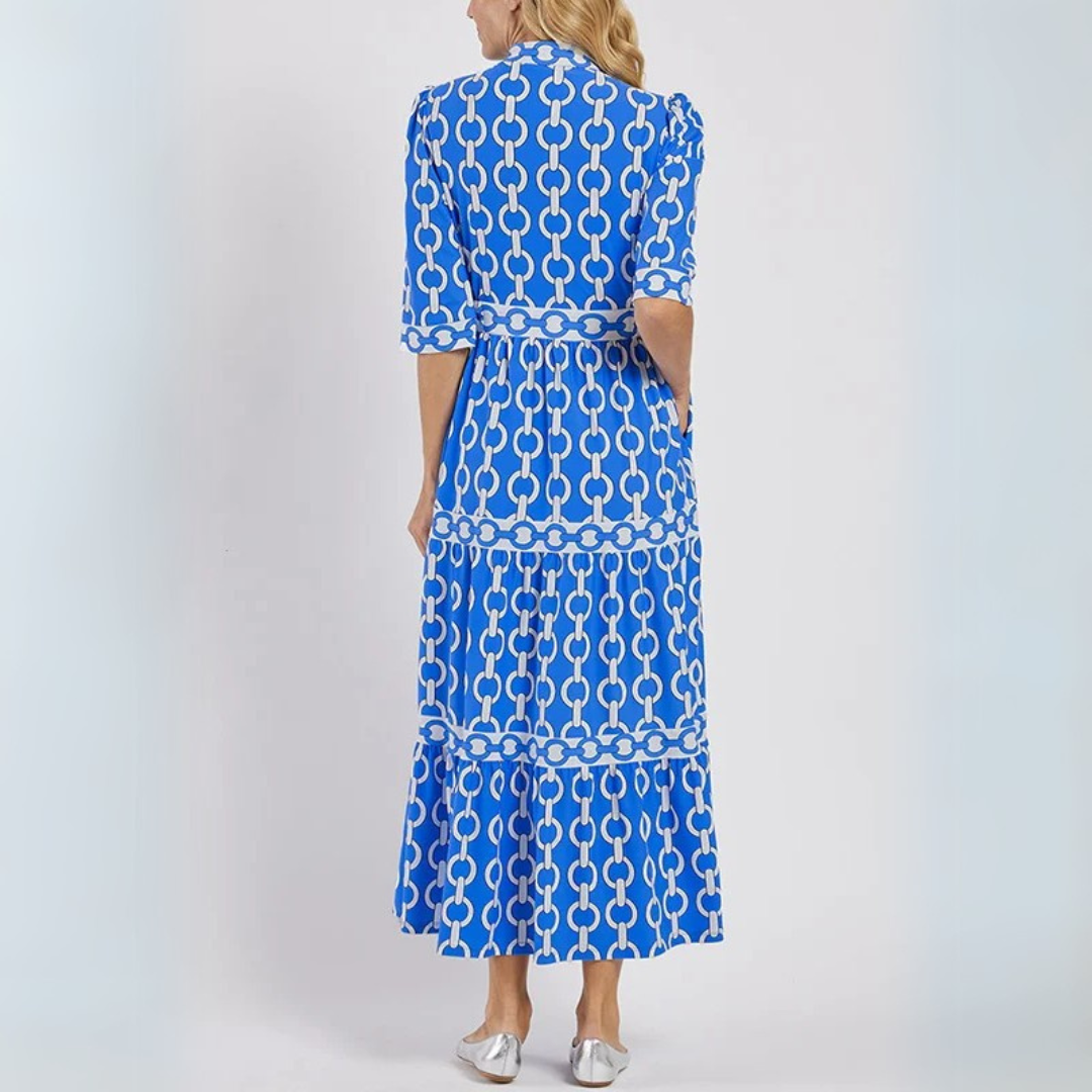 Verity – Hemdblusenkleid mit Kettenprint