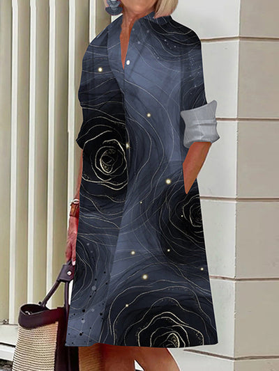 Anwen – Bedrucktes Boho-Midikleid