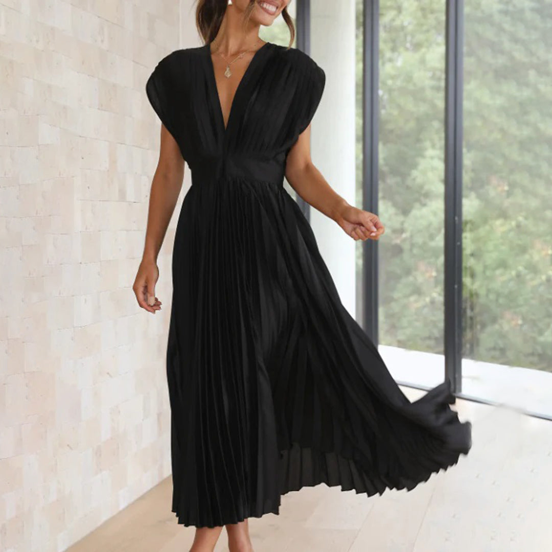 Hildegard – Plissiertes Midikleid