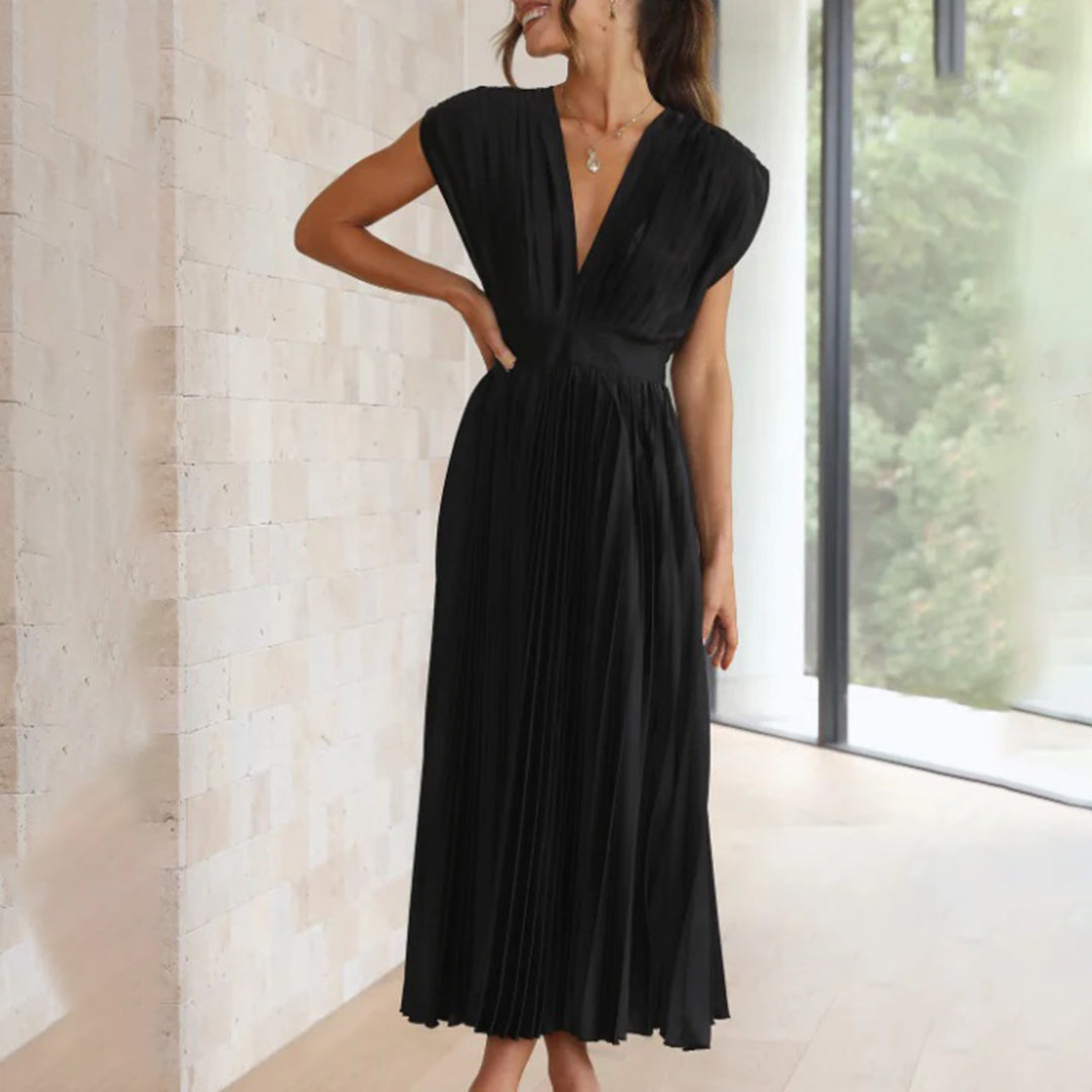 Hildegard – Plissiertes Midikleid