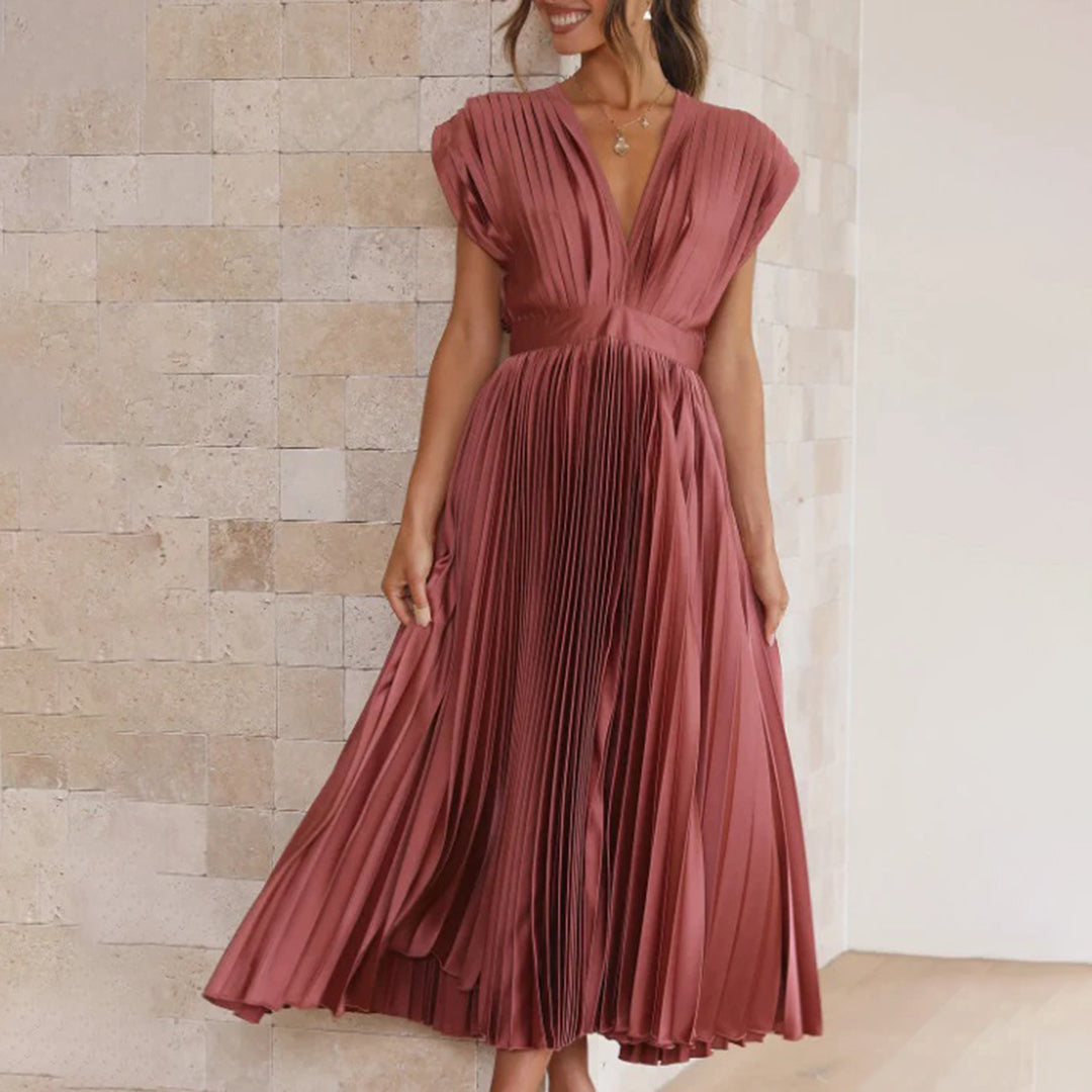 Hildegard – Plissiertes Midikleid