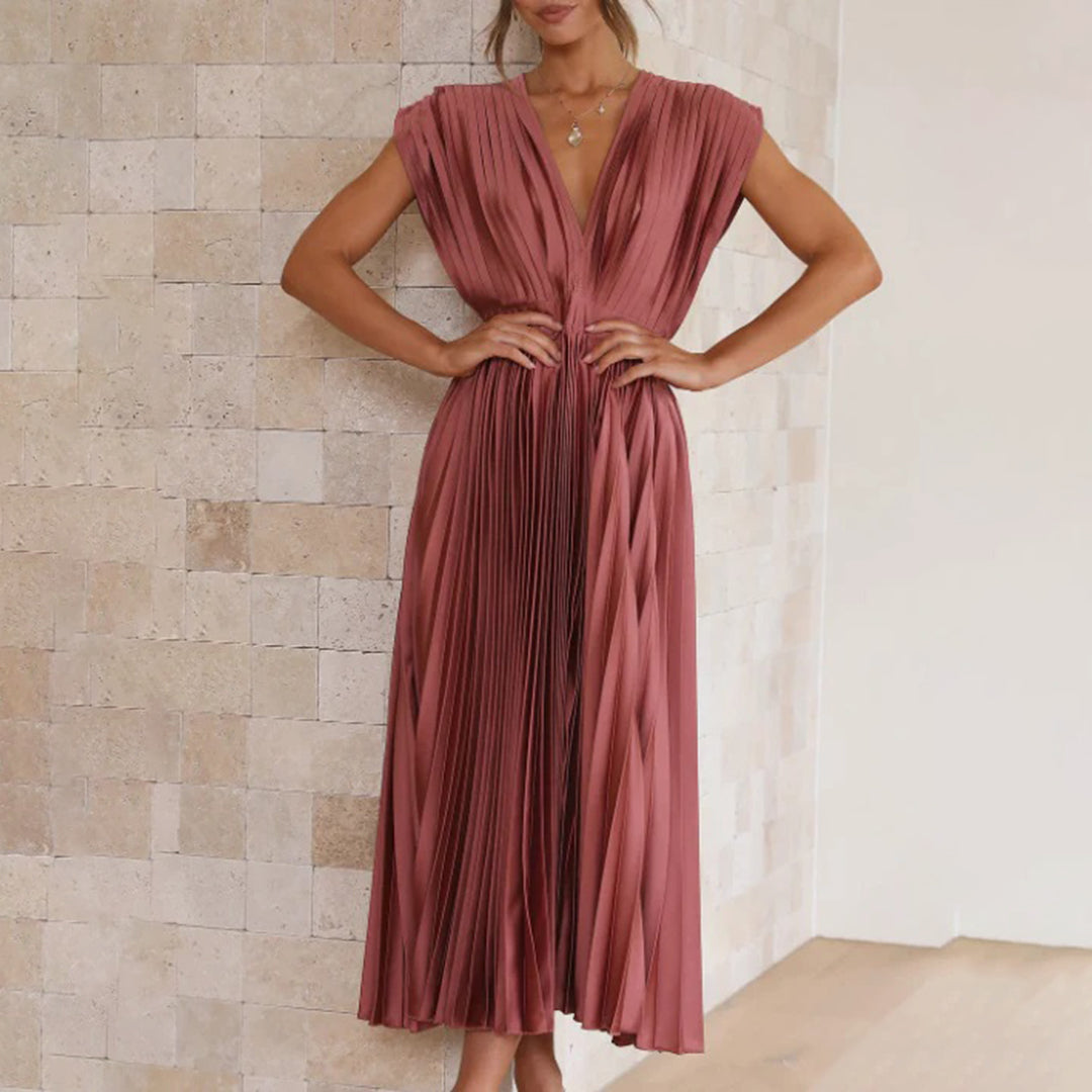 Hildegard – Plissiertes Midikleid