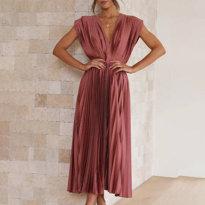 Hildegard – Plissiertes Midikleid