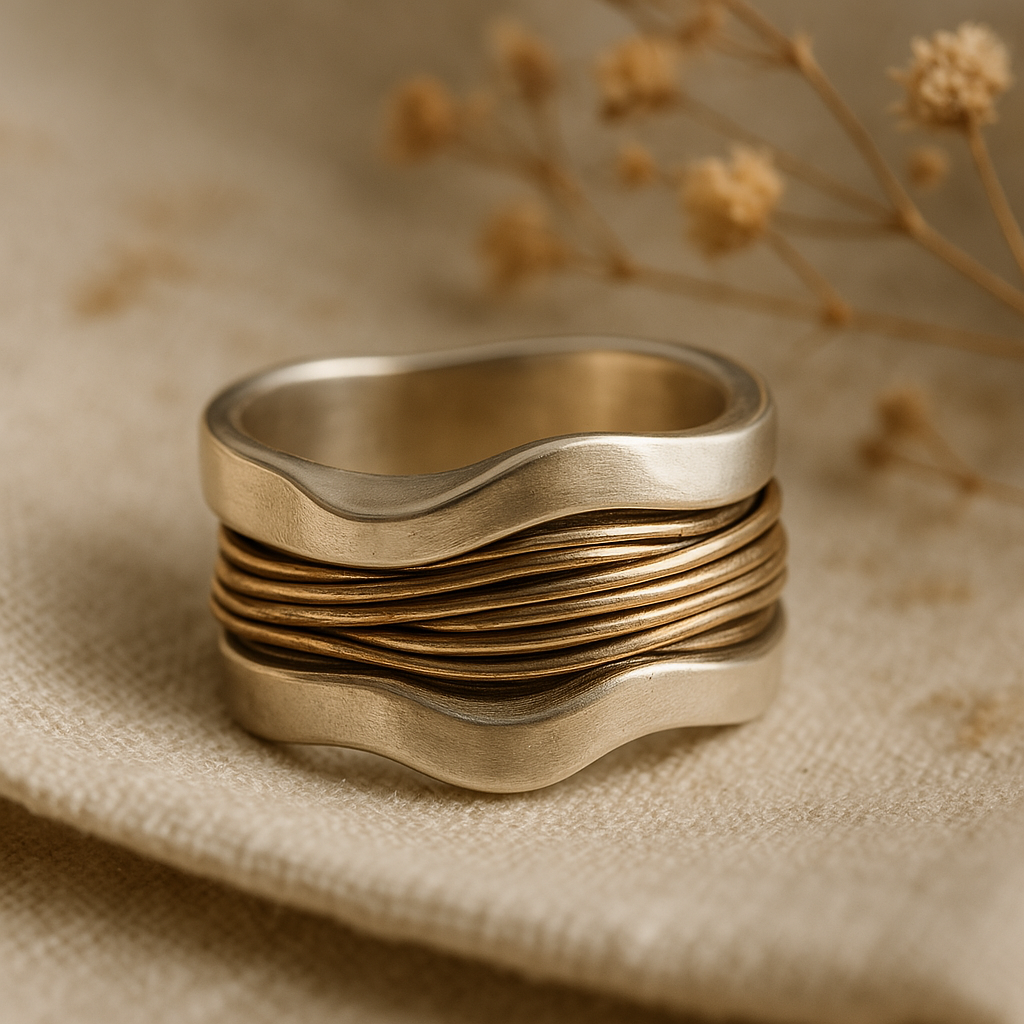 Silber-mit-Gold-Ring