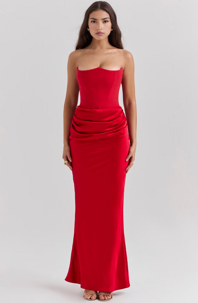 Hivarae – Drapiertes Korsett-Abendkleid