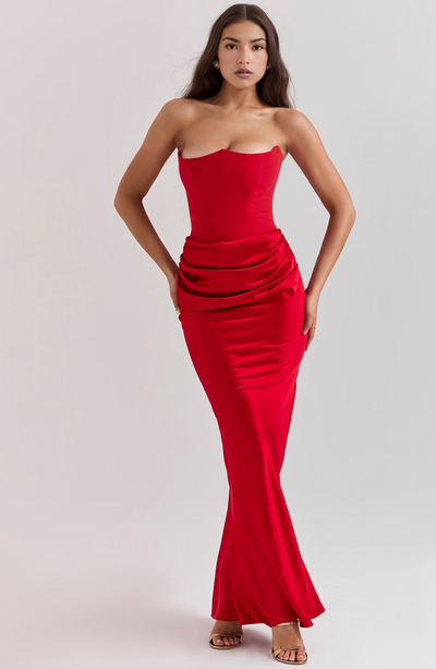 Hivarae – Drapiertes Korsett-Abendkleid
