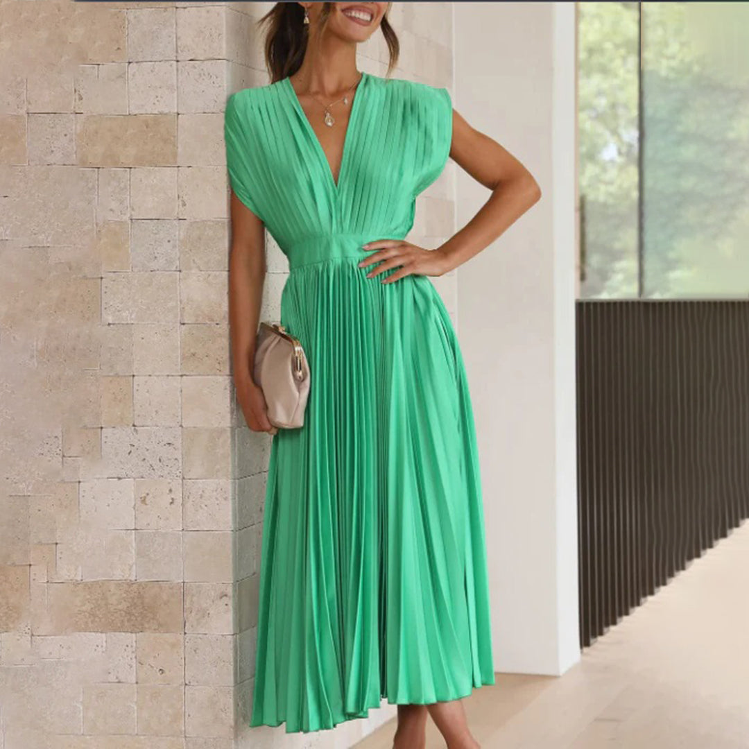 Hildegard – Plissiertes Midikleid