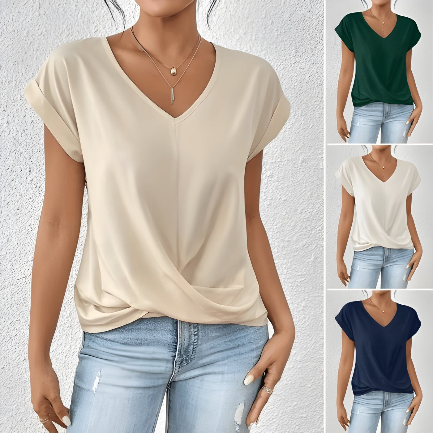 Maia – V-Ausschnitt-Top mit Twist-Detail