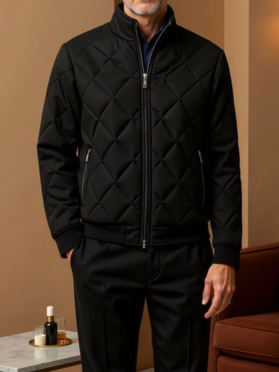 Herren Winter Steppjacke | Schwarz