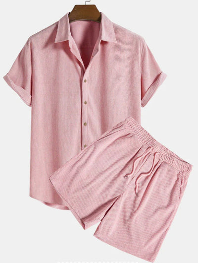 Jakob – Leichtes Kurzarm-Hemd- und Shorts-Set