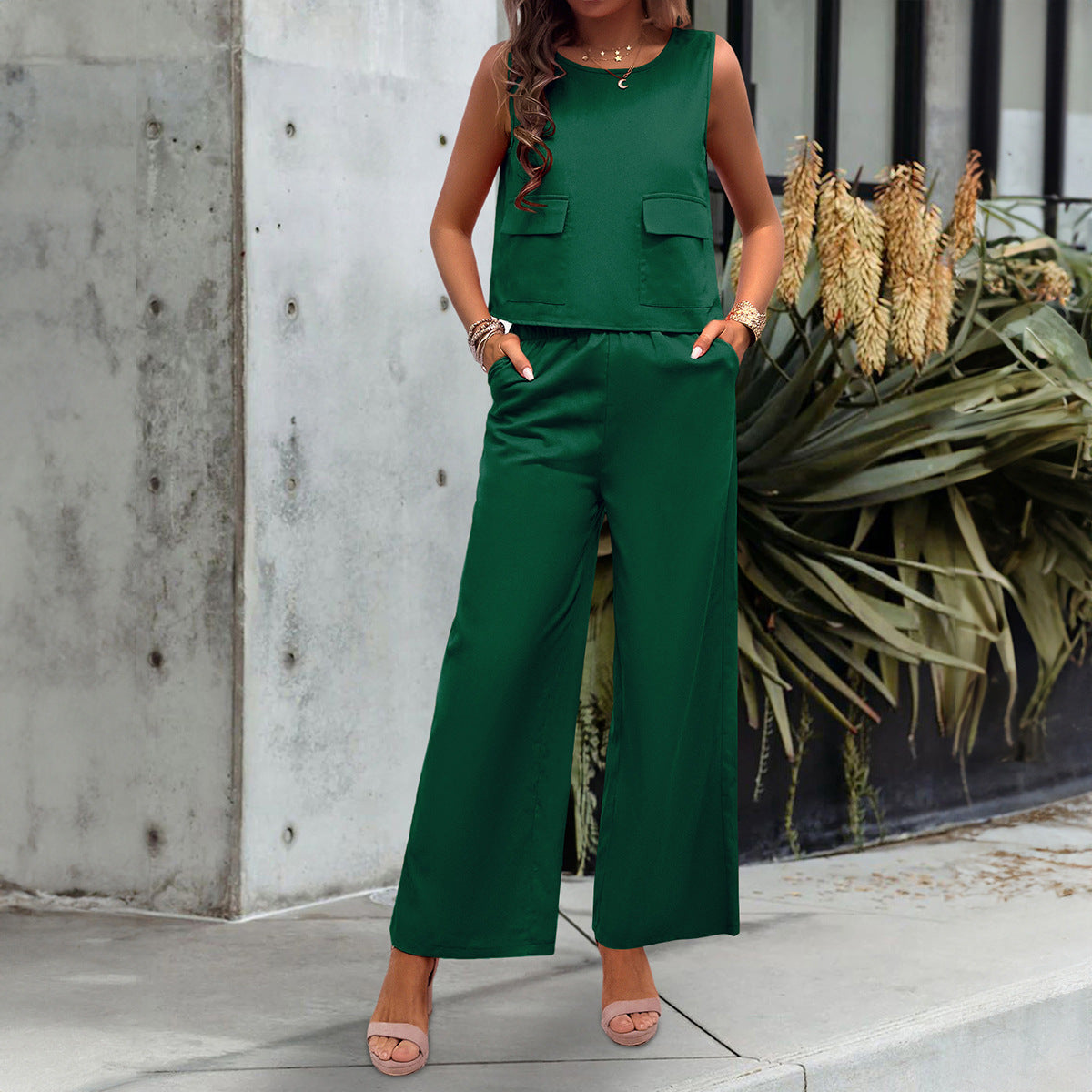 Nika – Koreanischer Jumpsuit mit weitem Bein