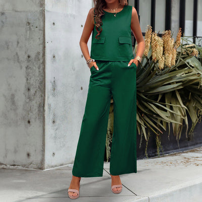 Nika – Koreanischer Jumpsuit mit weitem Bein