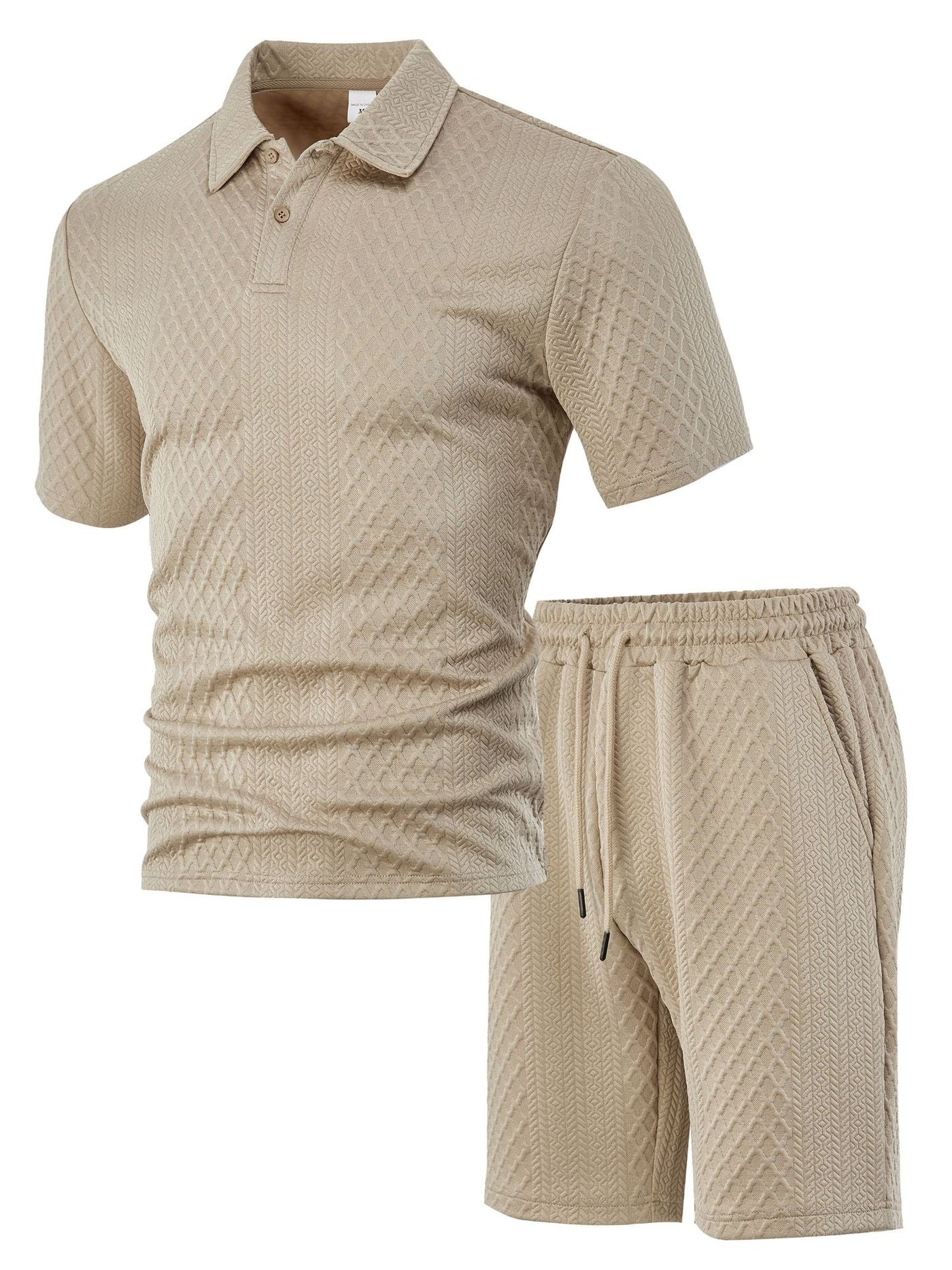 Xaver – Strukturiertes Polo-Shorts-Set