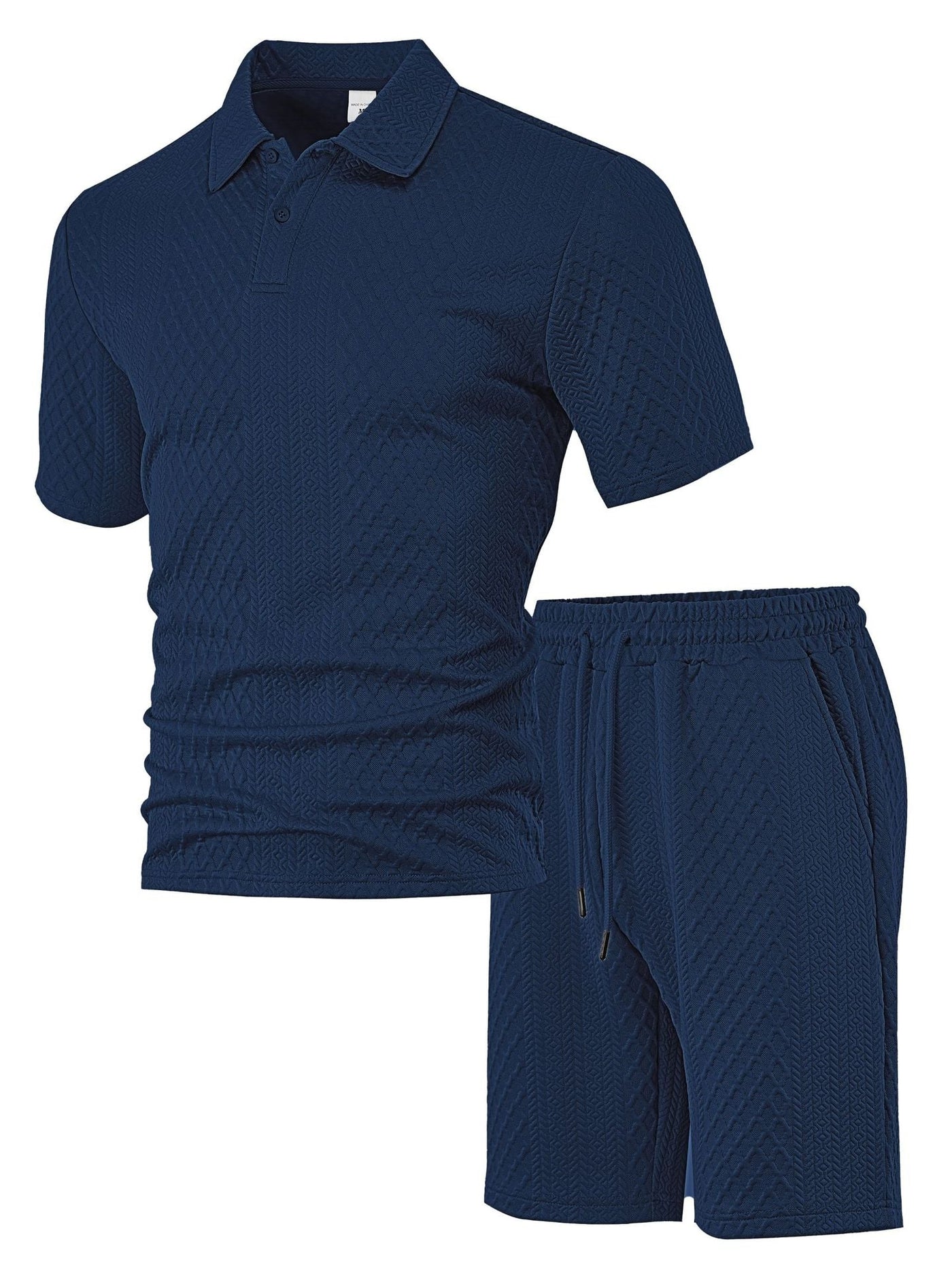 Xaver – Strukturiertes Polo-Shorts-Set