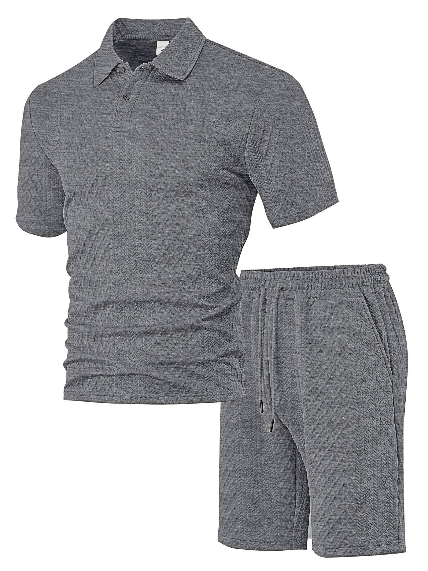 Xaver – Strukturiertes Polo-Shorts-Set