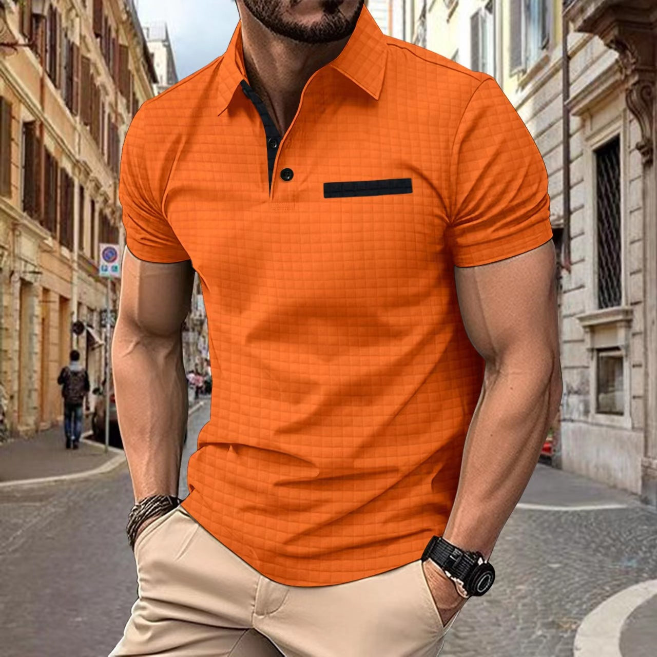 Renzo – Strukturierter Poloshirt-Stil 