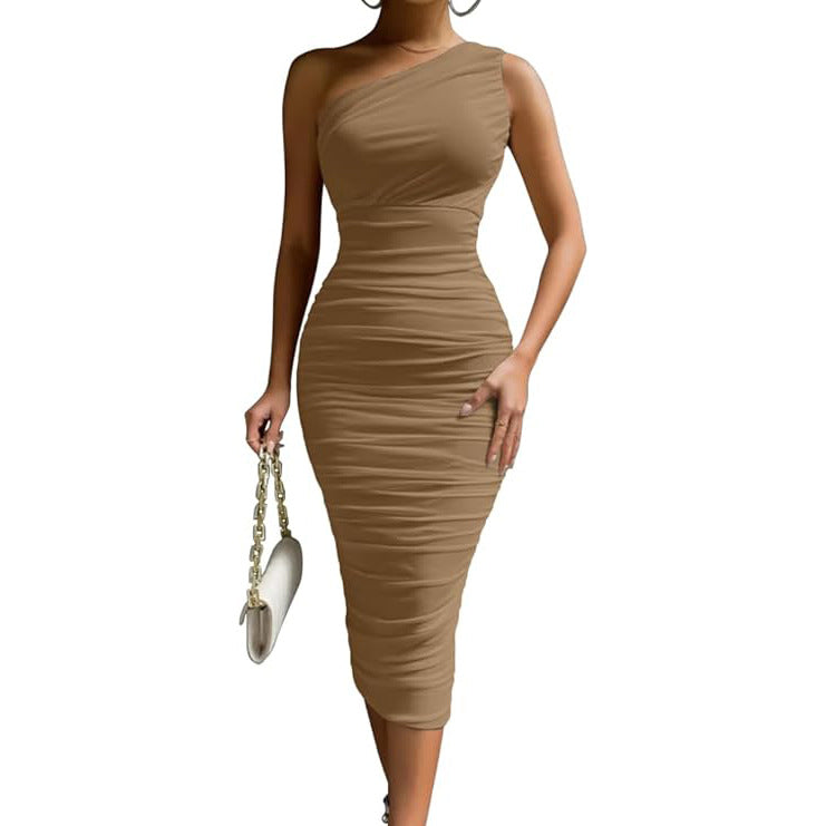 Xandrea – Asymmetrisches Bodycon-Midikleid