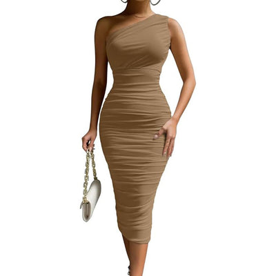 Xandrea – Asymmetrisches Bodycon-Midikleid