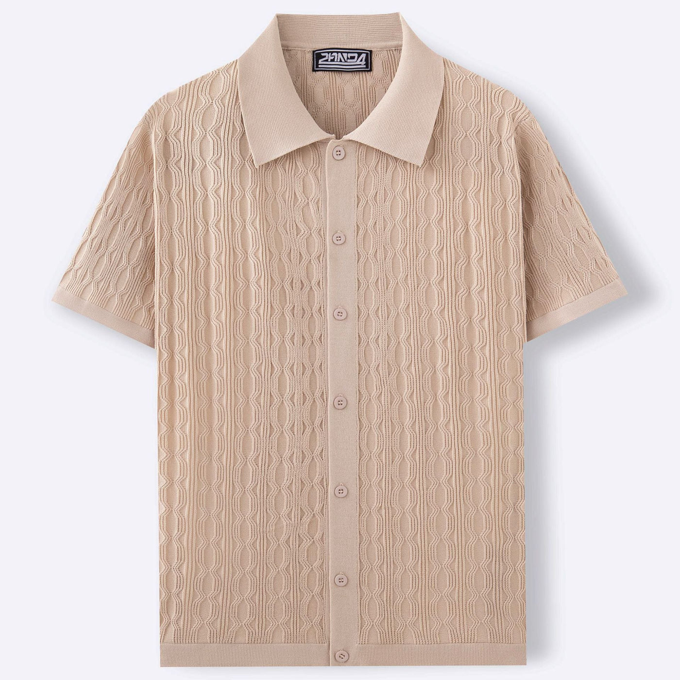Minno – Kurzärmliges Strickhemd