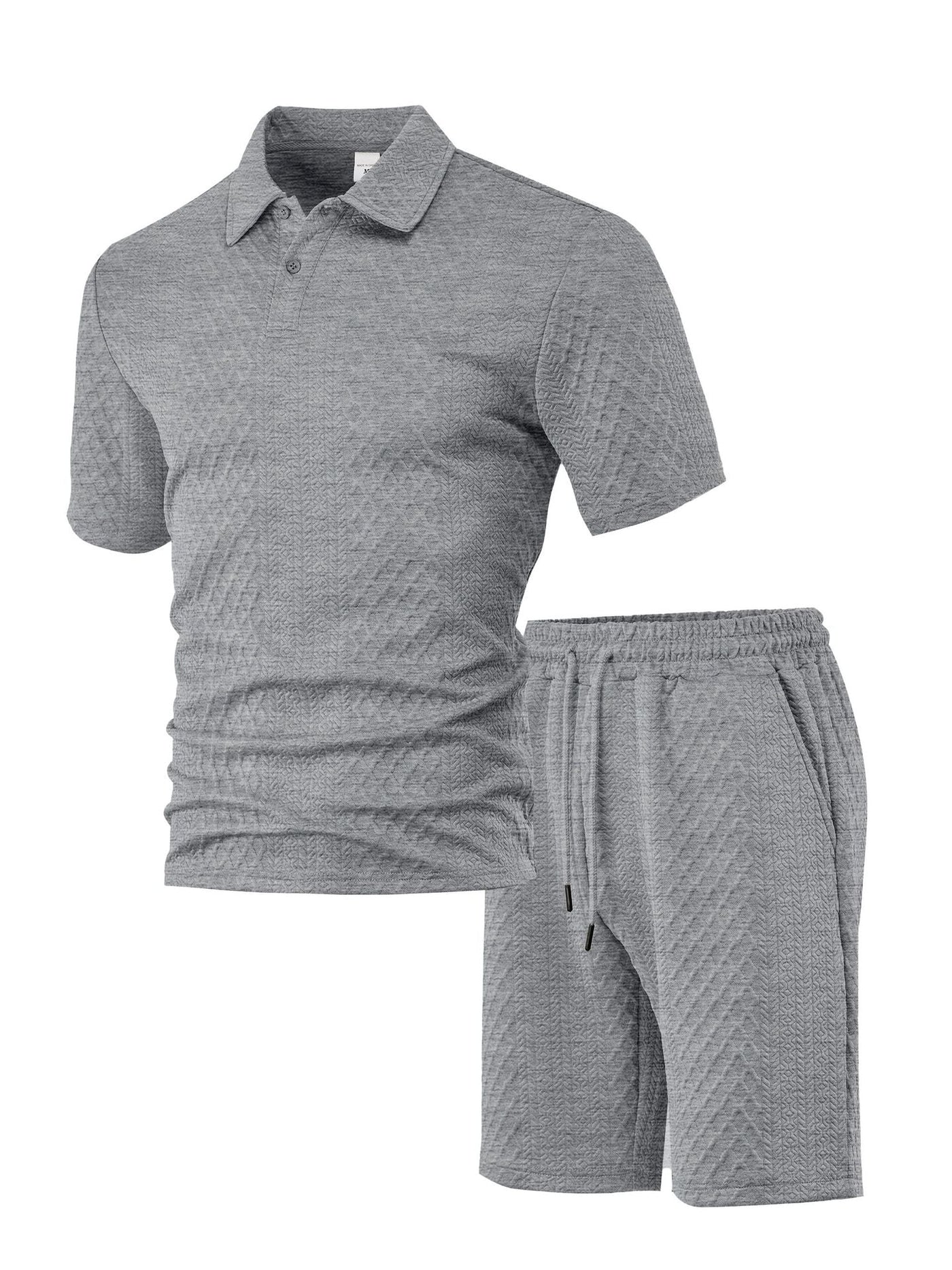 Xaver – Strukturiertes Polo-Shorts-Set