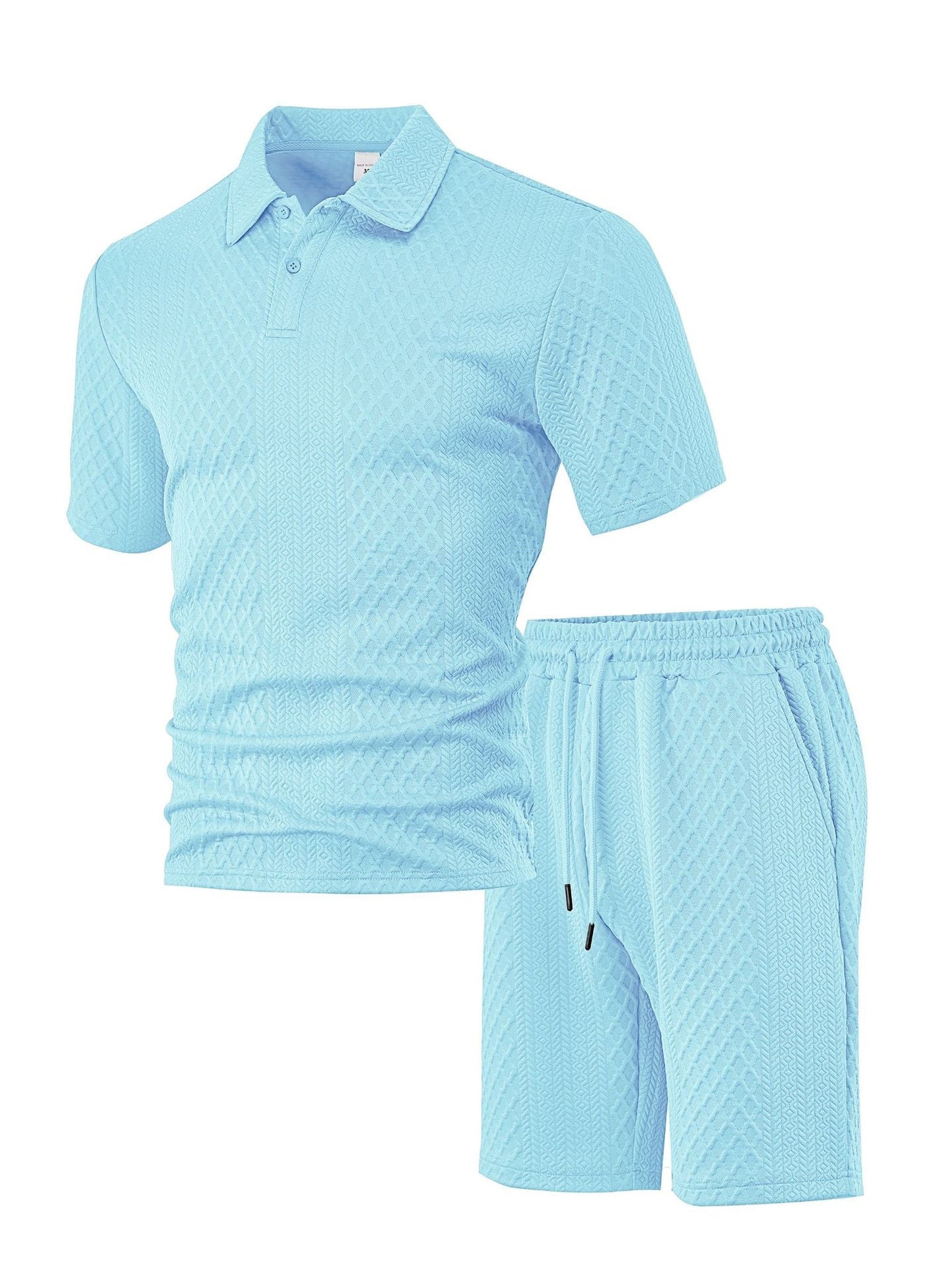 Xaver – Strukturiertes Polo-Shorts-Set