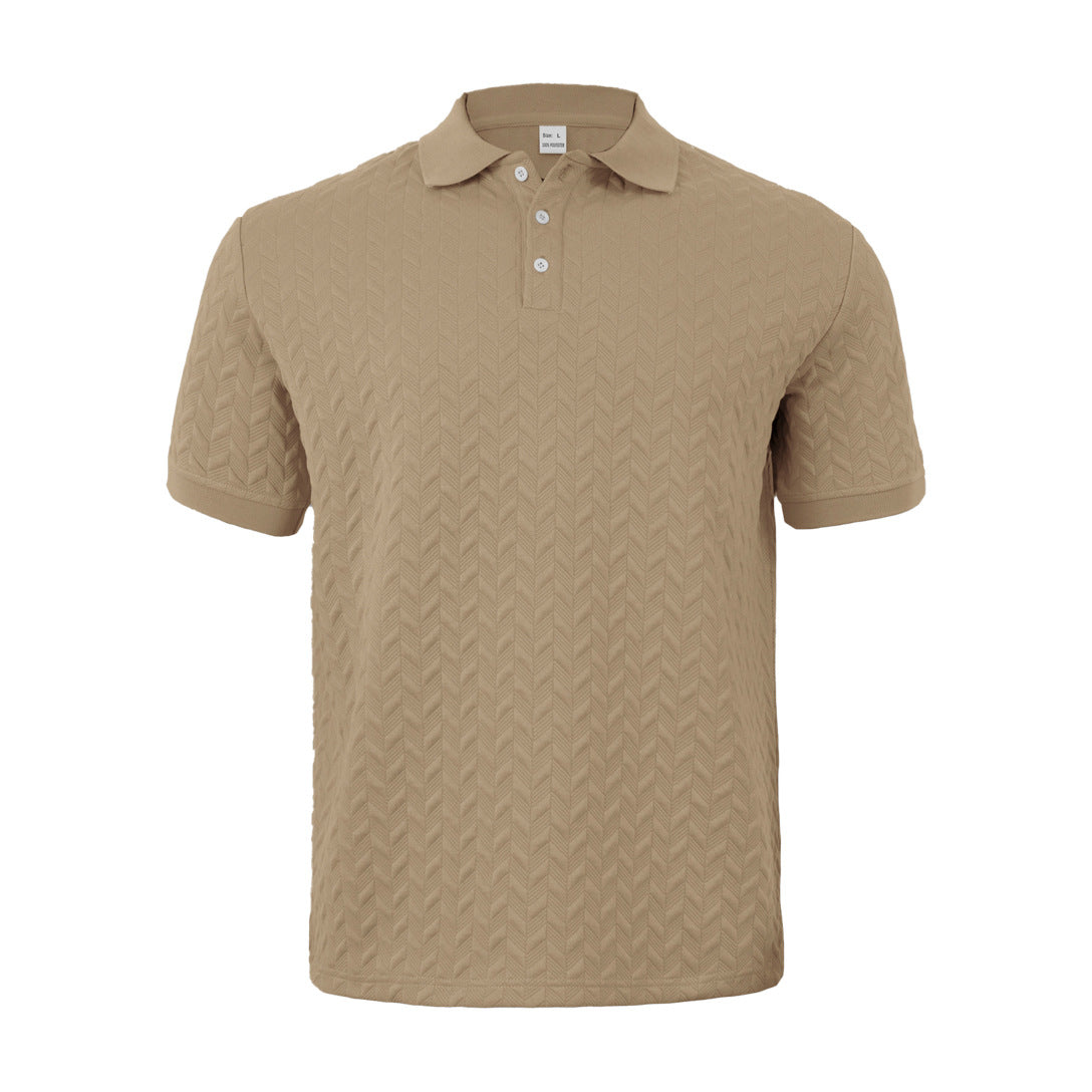 Gideon – Poloshirt mit Fischgrätstruktur