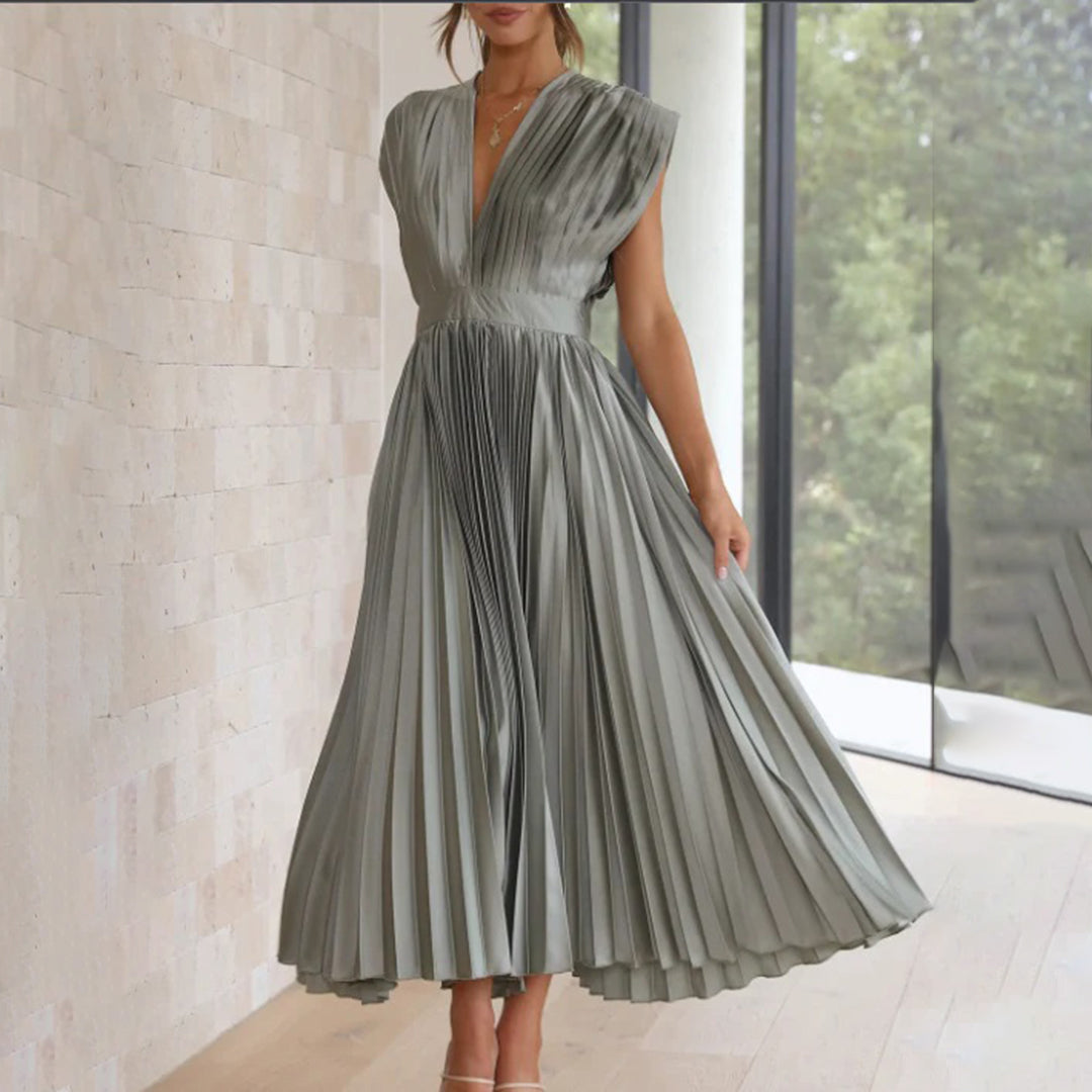 Hildegard – Plissiertes Midikleid