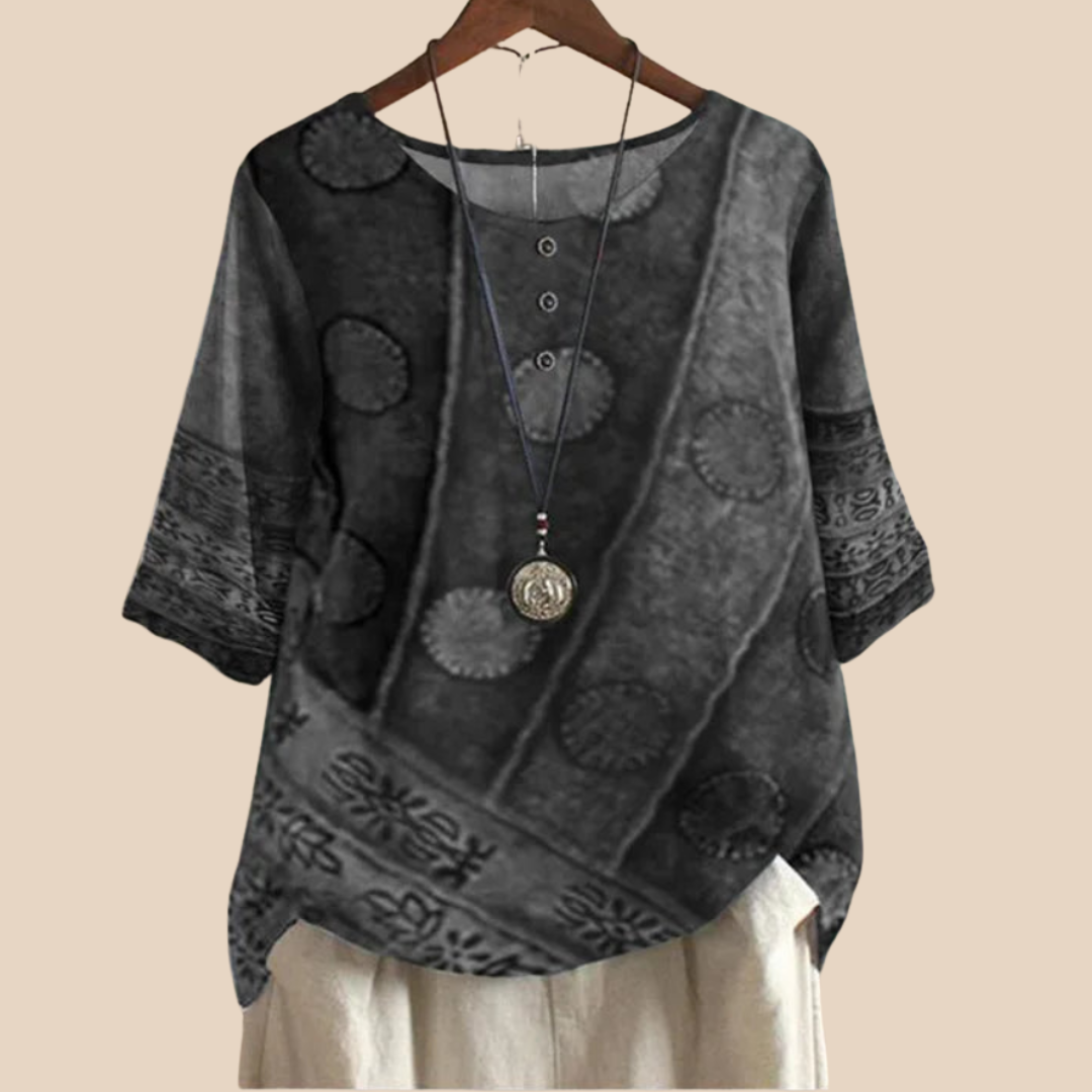 Parmina – Boho-Patchwork-Bluse