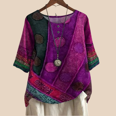 Parmina – Boho-Patchwork-Bluse