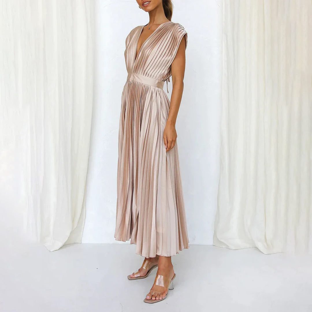 Hildegard – Plissiertes Midikleid